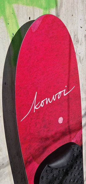 KONVOI FAVOR TINA font design close up powsurfer powdersurfboard