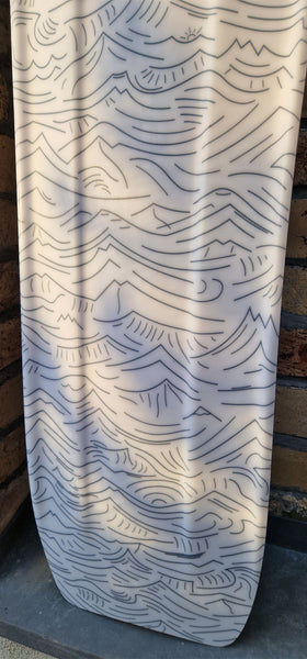 KONVOI powdersurfing base contour close up blended rails channel desigm